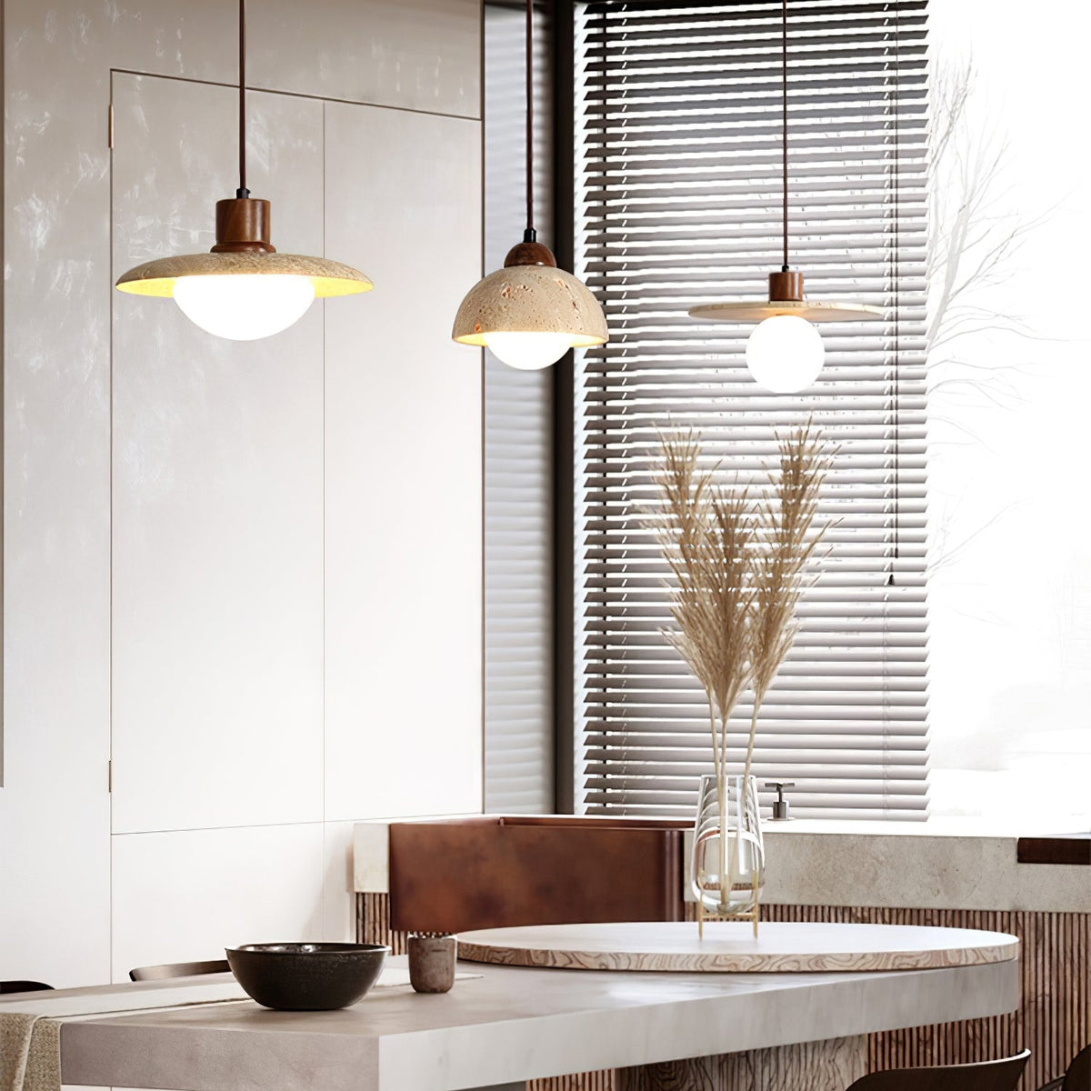 Seroaya Travertine Pendant Light Six Style