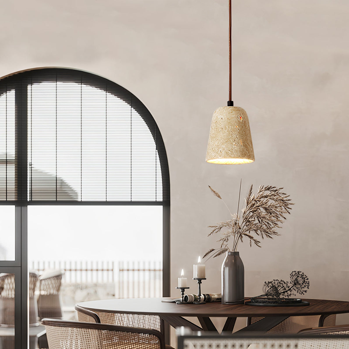 Seroaya Travertine Pendant Light Six Style