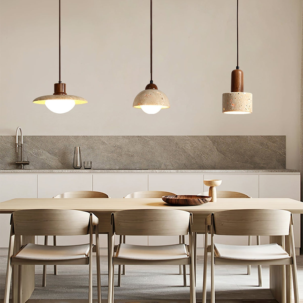 Seroaya Travertine Pendant Light Six Style
