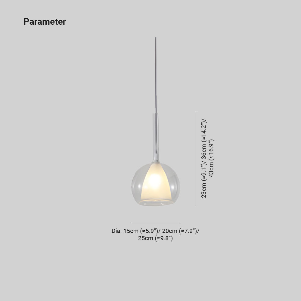 Ramekoke Pendant Light Glass Modern Sphere LED Dining Room