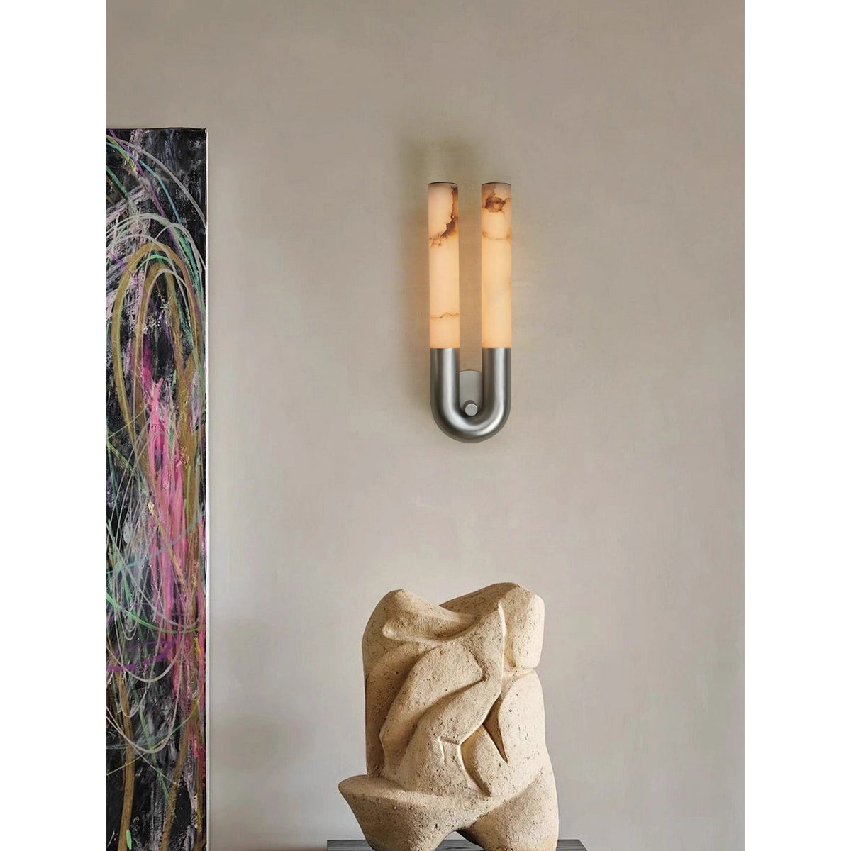 Zeme Alabaster Wall Sconce