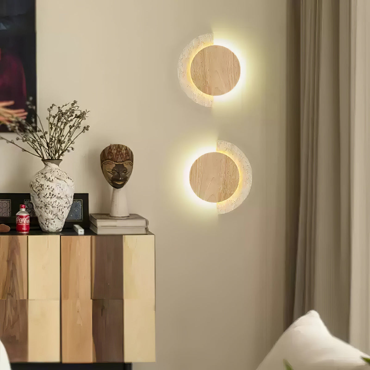 Crescent Halo Plug-in Wall Sconce