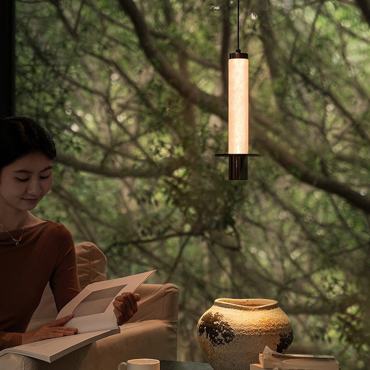 Zigrina Alabaster Pendant Light