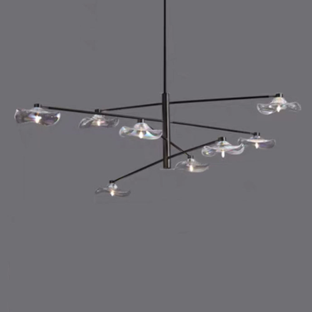 Sudegan Modern Branch Metal Pendant Light, Clear/Multicolor