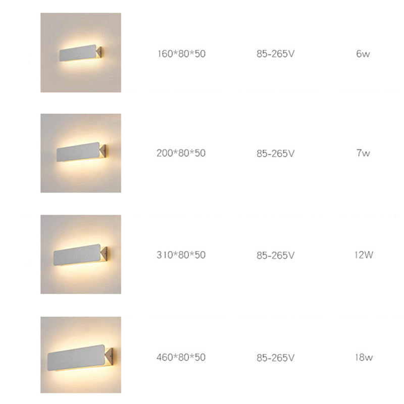Nekugir LED Metal Indoor Wall Lamp Rotatable, White