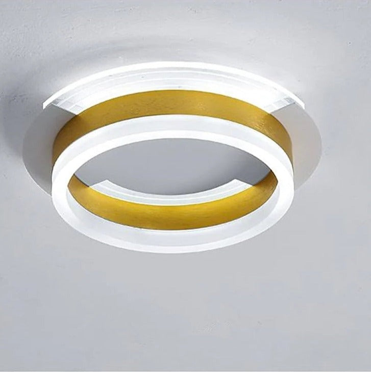 Wimetot Modern Simple Gold Flush Mount Ceiling Light, Square/Round