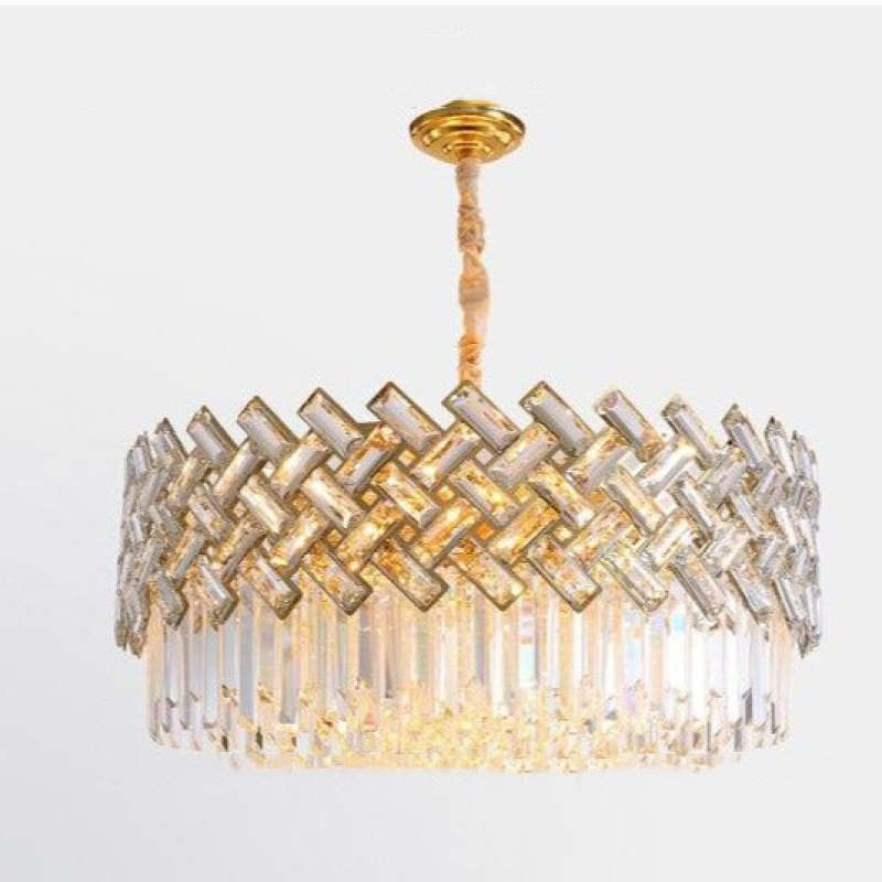 Konamud Luxury Gold Chandelier, Crystal & Metal
