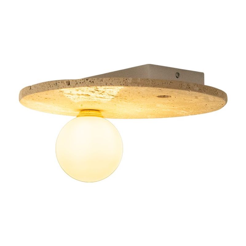 Birigesa Modern Globe Metal Glass Flush Mount Ceiling Light Living Room