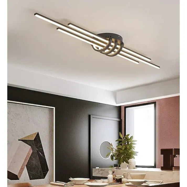 Kurosam Modern LED Ceiling Light Black/White Living Room