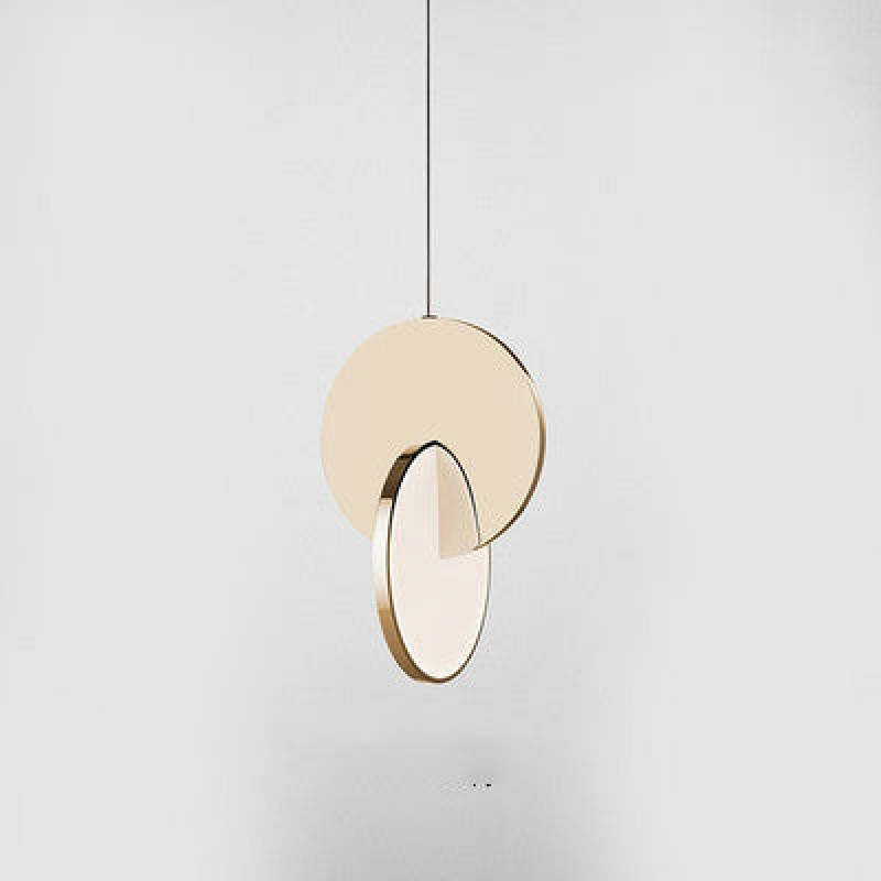 Ceripis Pendant Light, Disc, Gold/Silver