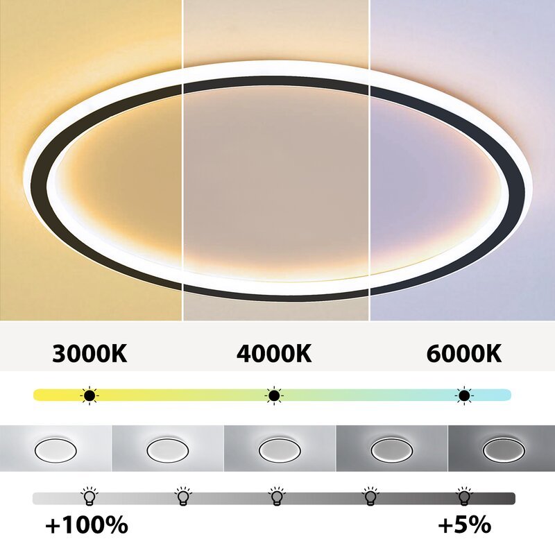 Varin Flush Mount Ceiling Light Modern LED Round-Relic Pieces