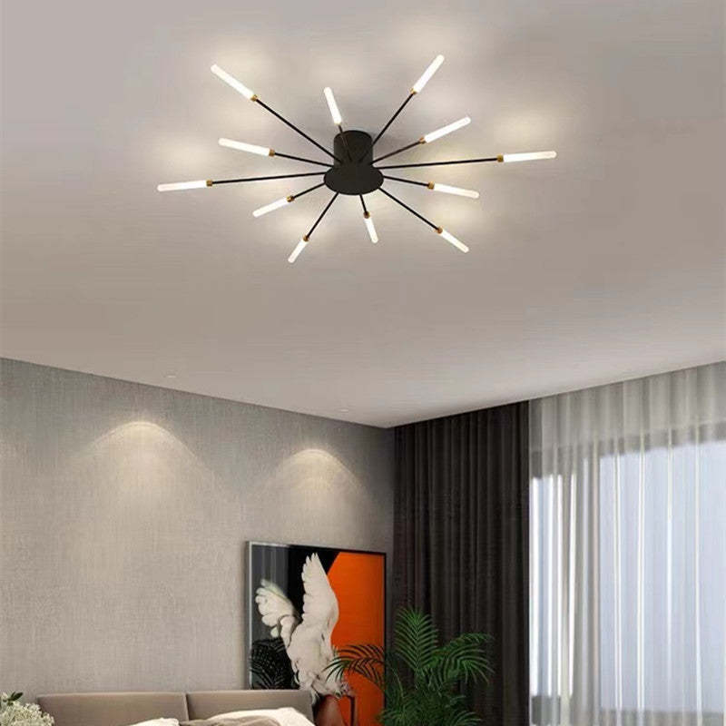 Kovon Flush-Mount Ceiling Light Fireworks, Black/Gold-Relic Pieces