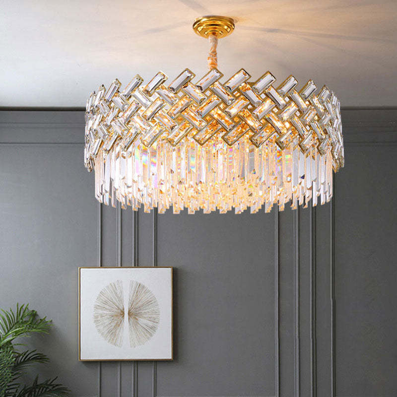 Konamud Luxury Gold Chandelier, Crystal & Metal