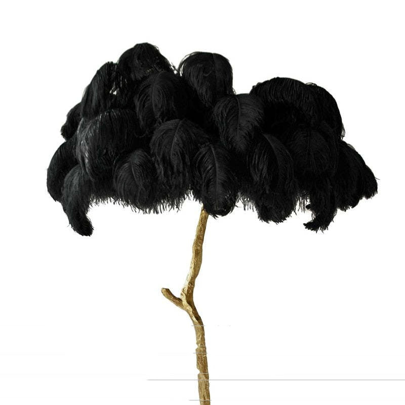Salenor Nordic Luxury Unique Ostrich Feather Floor Lamp/Table Lamp-Relic Pieces