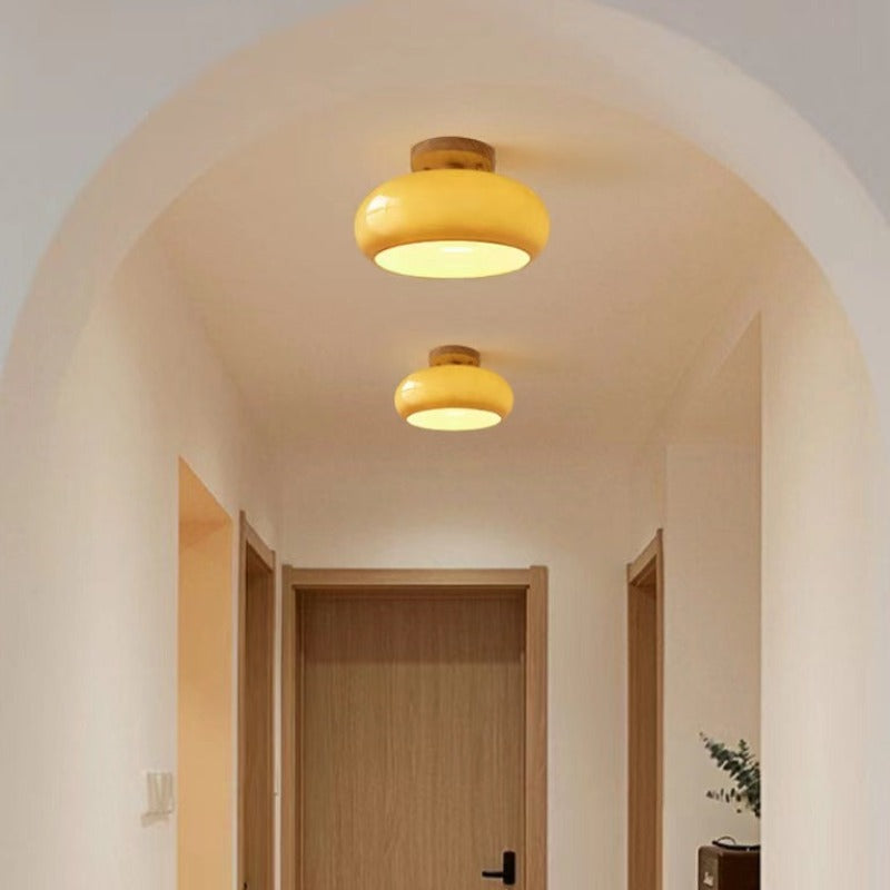 Velorn Ceiling Light Flush Mount Wood-Relic Pieces