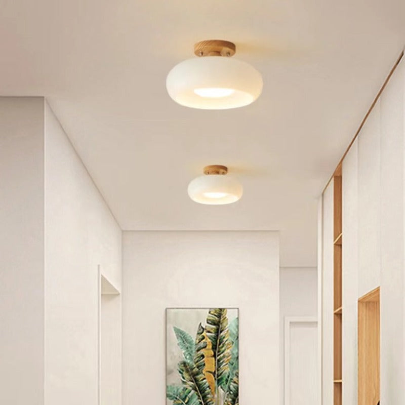 Velorn Ceiling Light Flush Mount Wood-Relic Pieces