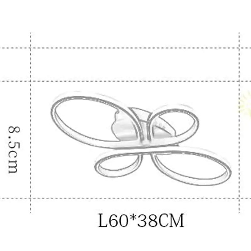 Rori Modern LED Multi Rings Flush Mount Ceiling Light, Brown/White-Relic Pieces