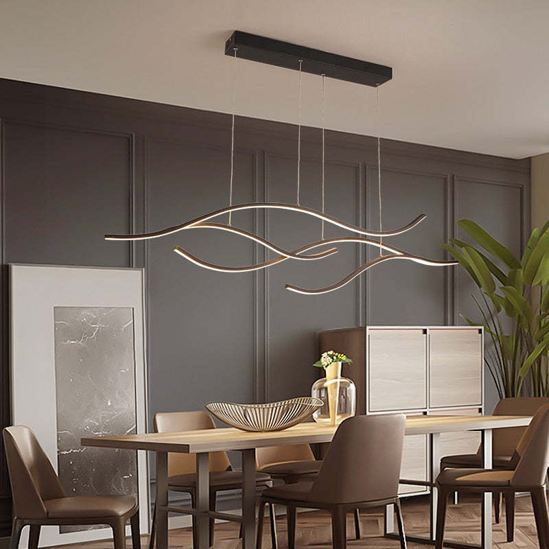 Misigat Modern Wave Pendant Light, 2 Colour