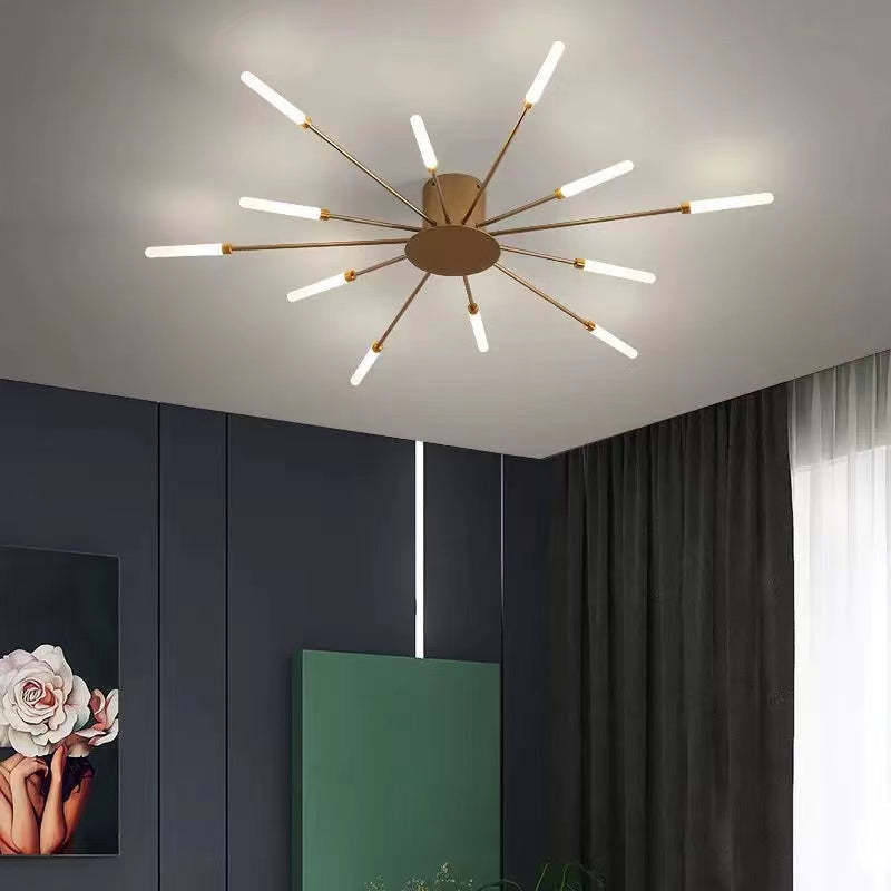 Kovon Flush-Mount Ceiling Light Fireworks, Black/Gold-Relic Pieces