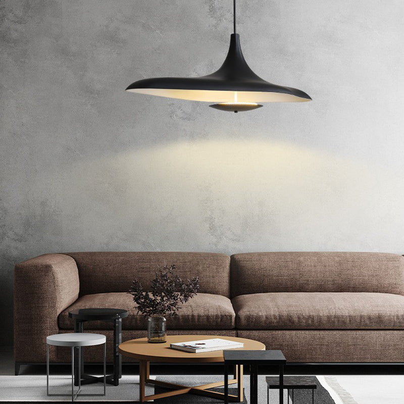 Hokupud Modern Minimalist ResinCreative Pendant Light, Black/White