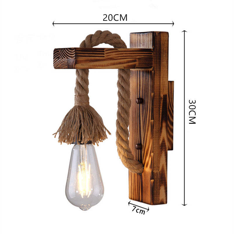 Mekupan Solid Wood Wall Lamp for Hallway & Living Room