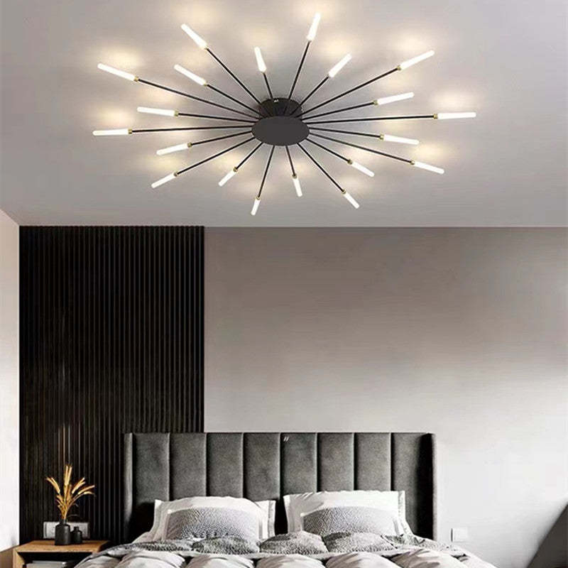 Kovon Flush-Mount Ceiling Light Fireworks, Black/Gold-Relic Pieces
