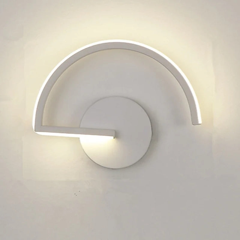 Kelimes Minimalist Linear Semicircular Metal Decor Wall Lamp