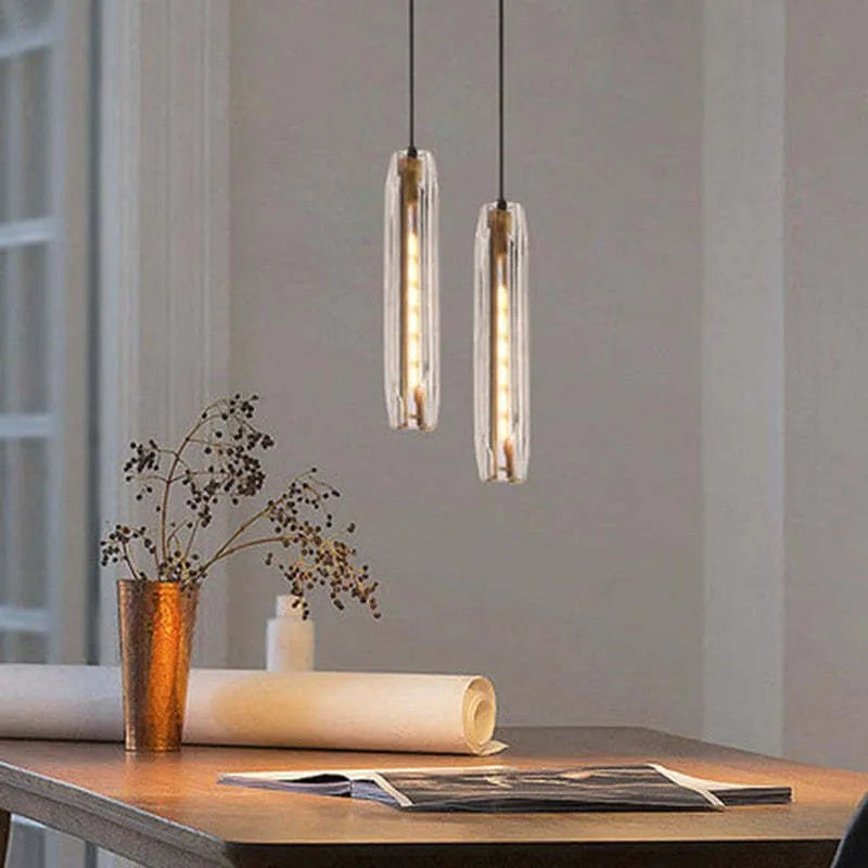 June Brass Designer Glass Pendant Lamp Smoky-Relic Pieces