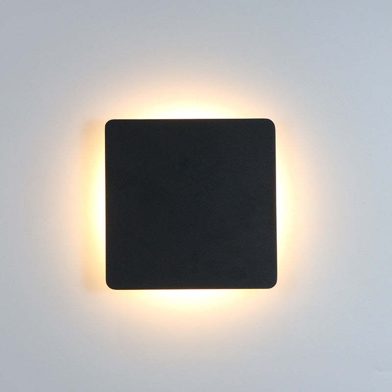 Dori Minimalist Round/Square Outdoor Wall Lamp LED, Black/White-Relic Pieces