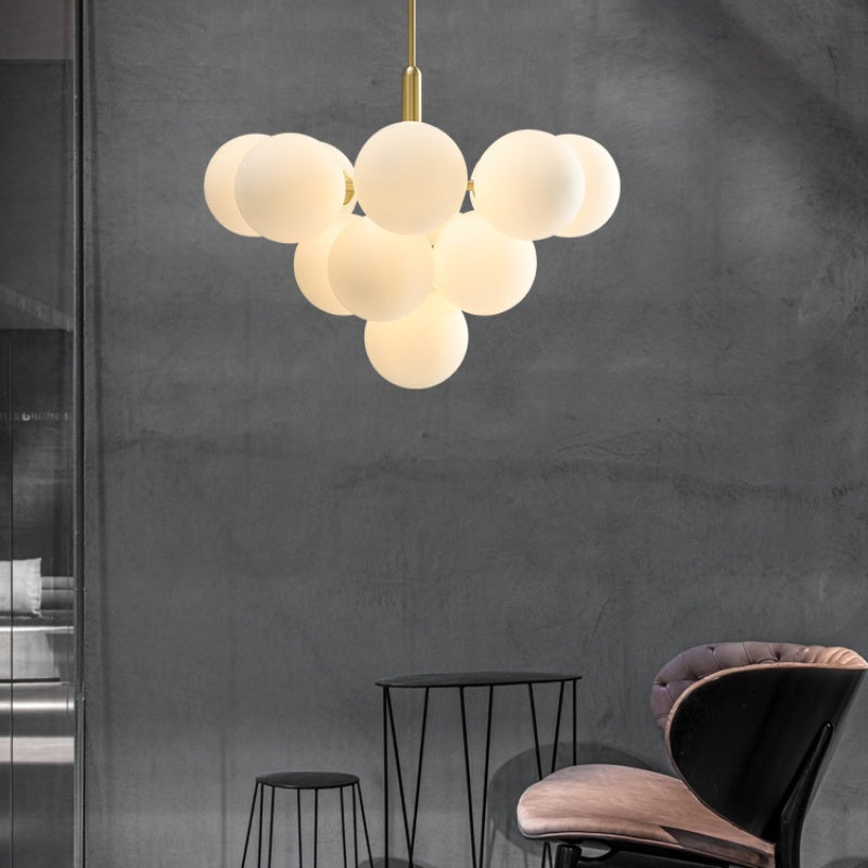 Reporad Nordic LED Chandelier Metal Glass Living Room/Bedroom