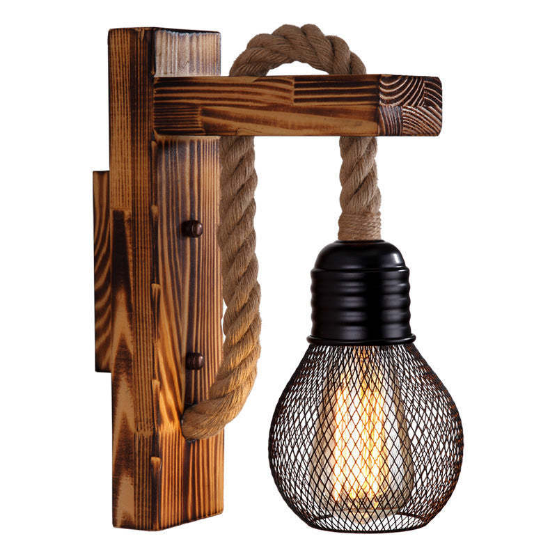 Mekupan Solid Wood Wall Lamp for Hallway & Living Room