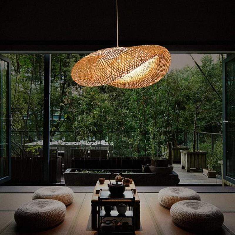 Veltrix Pendant Light Natural Kitchen Island Bamboo-Relic Pieces