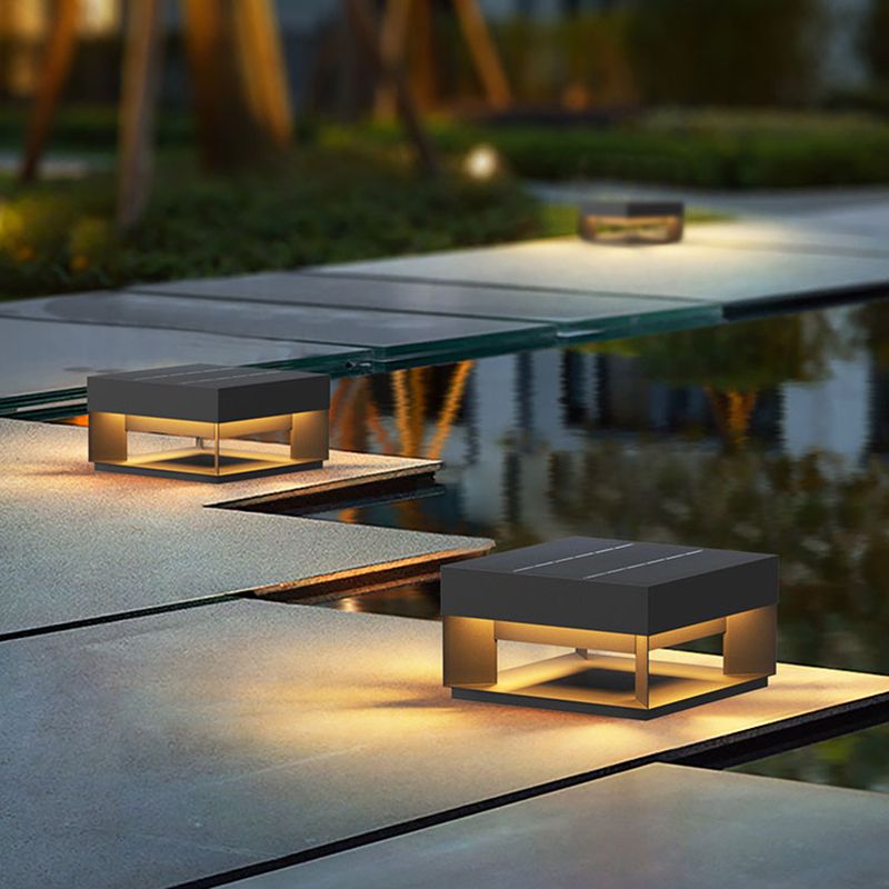 Kuberen Post Modern Solar Square Metal LED Outdoor Light