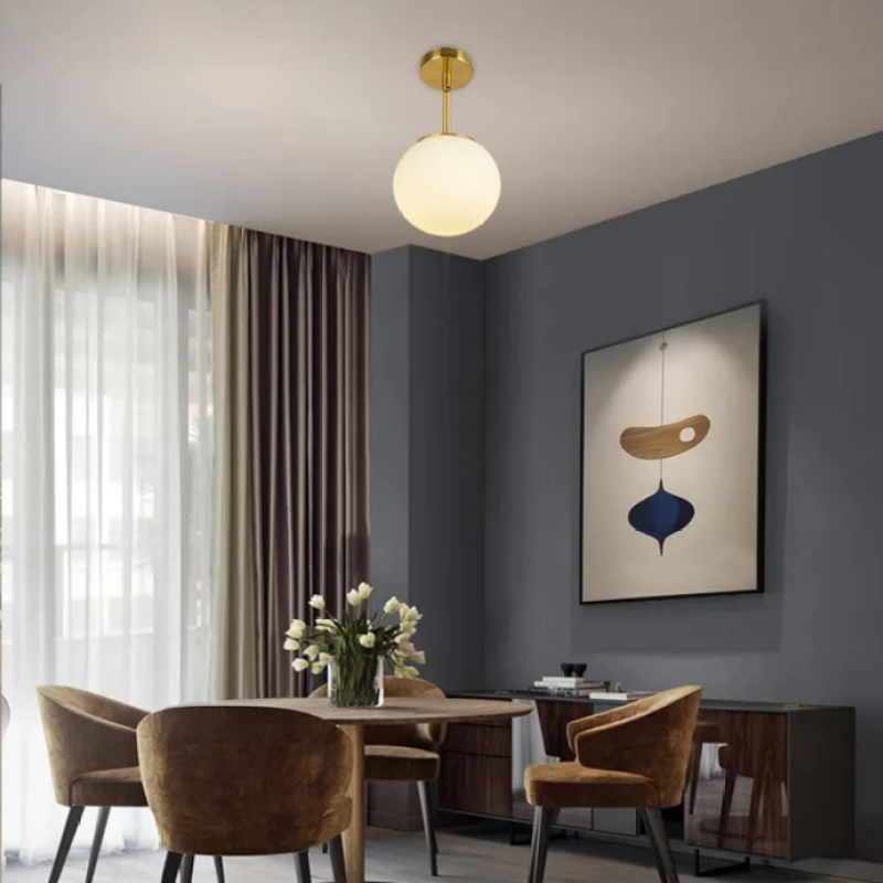 Malvo Ceiling Light Semi-Flush Mount Glass-Relic Pieces
