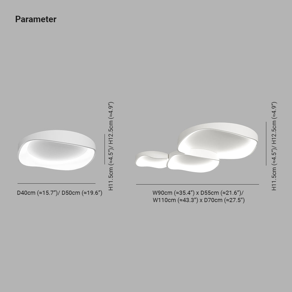 Rimopel Modern Wave Flush Mount Ceiling Light