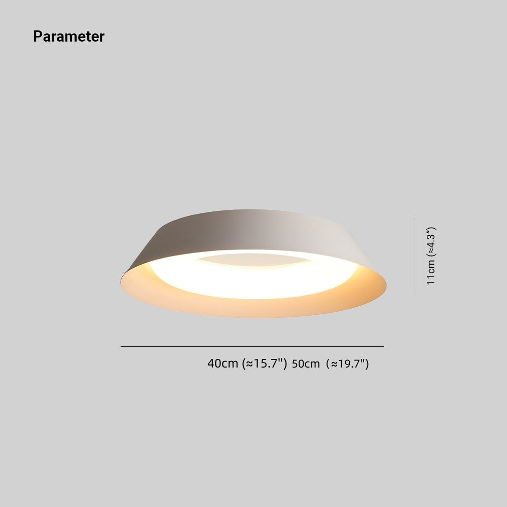 Sotesil Nordic Bowl Metal/ Flush Mount Ceiling Light, White