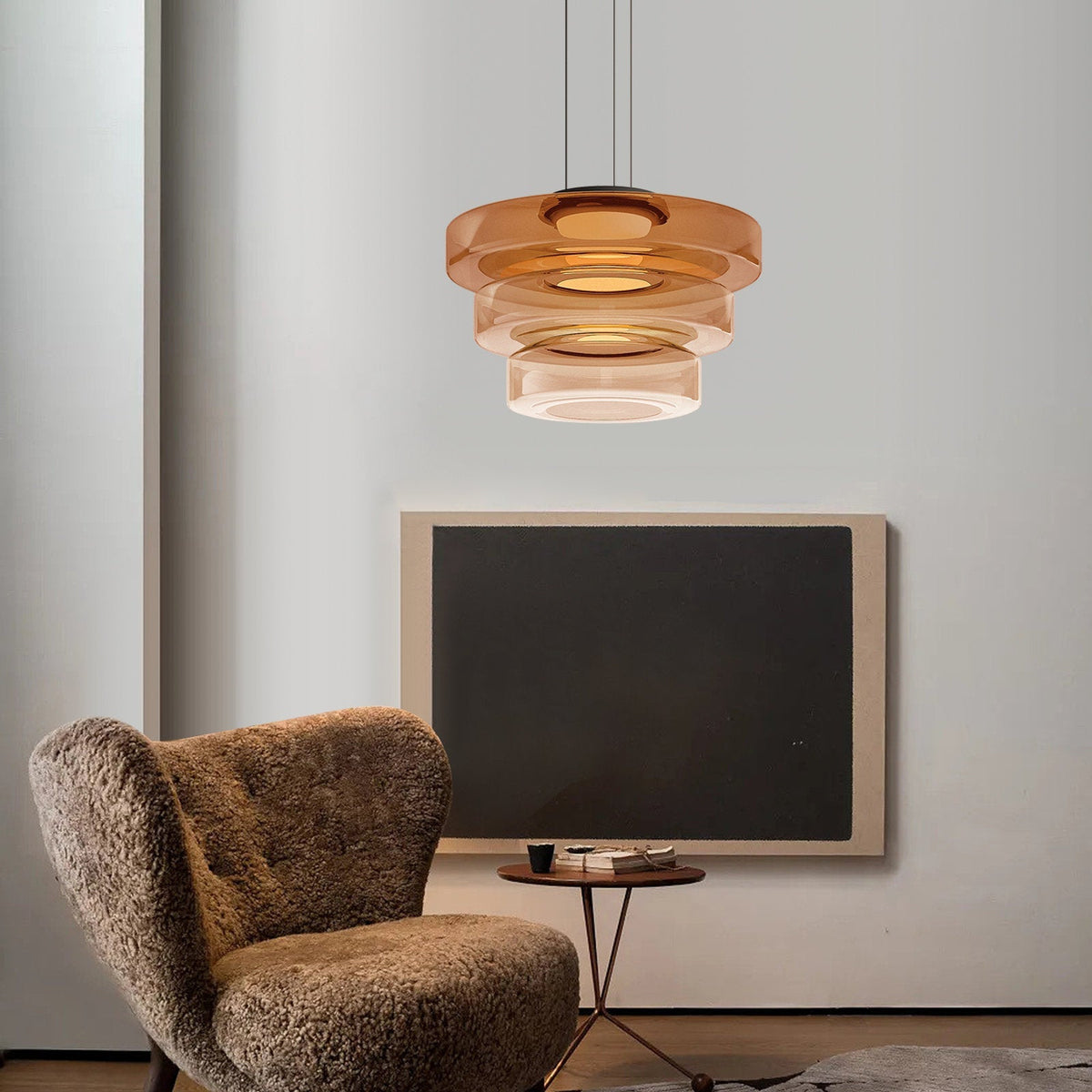 Vemoget Glass Pendant Light Multi-tiered Structure