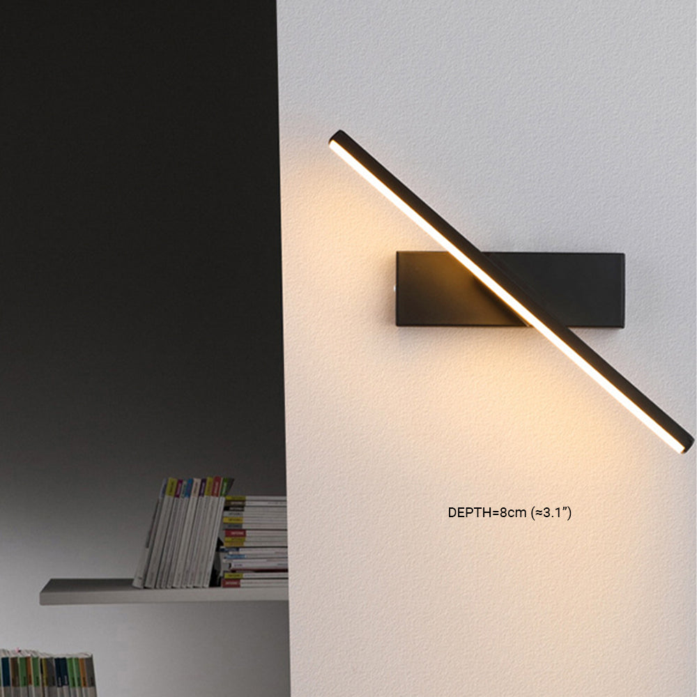 Darin Rotatable Wall Lamp for Bedroom, Black/White-Relic Pieces