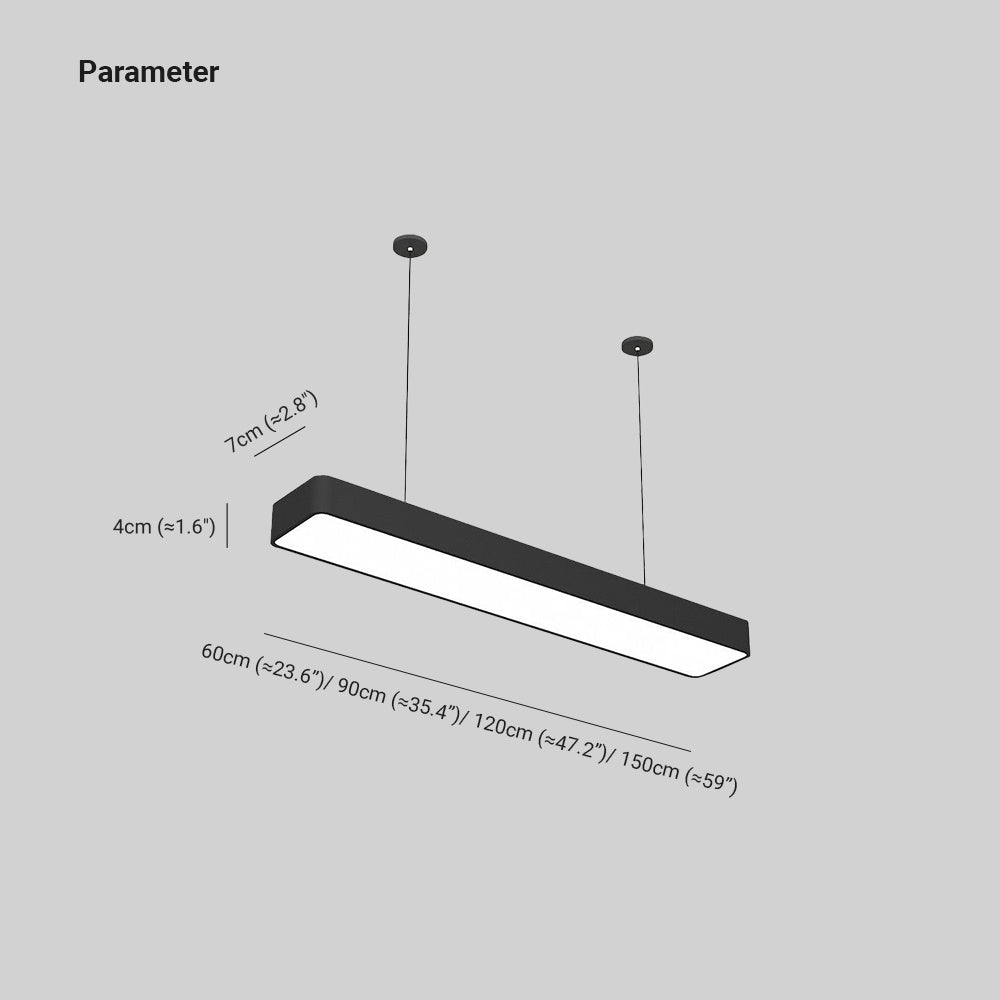 Soreva Pendant Light Minimalist Rectangular LED Black-Relic Pieces