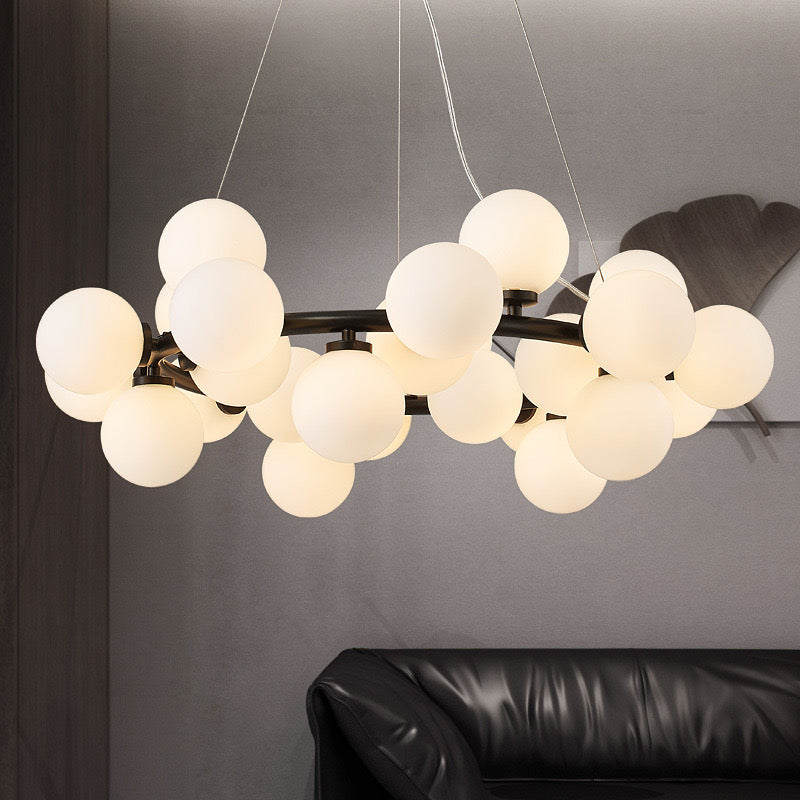 Cogamom Bass Glass Bubble Golden Chandelier