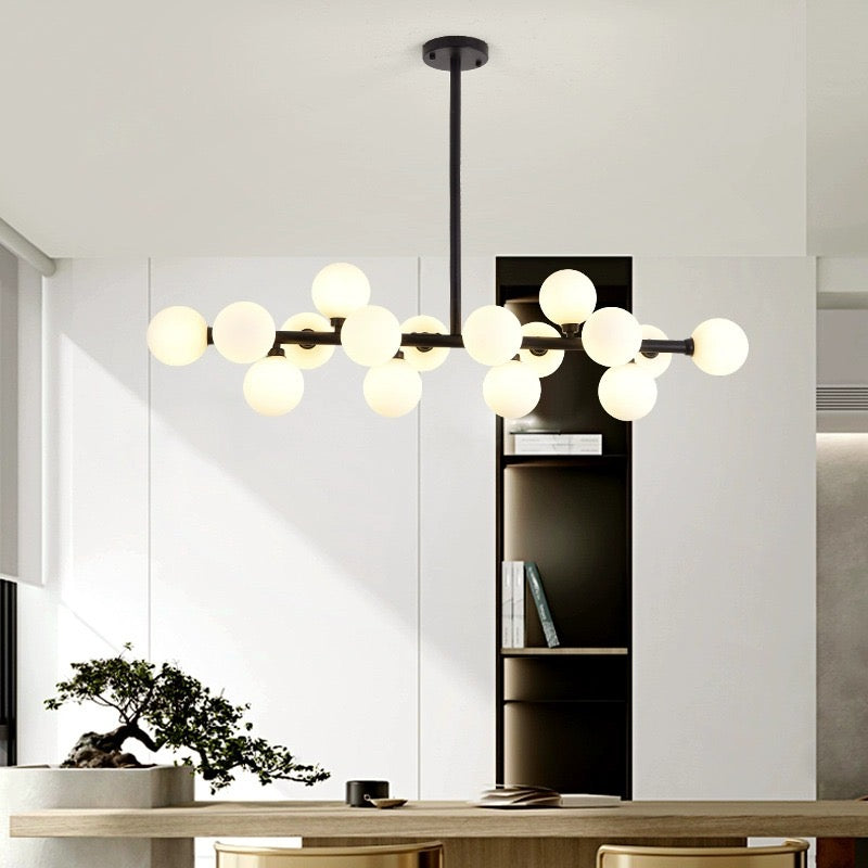Cogamom Bass Glass Bubble Golden Chandelier
