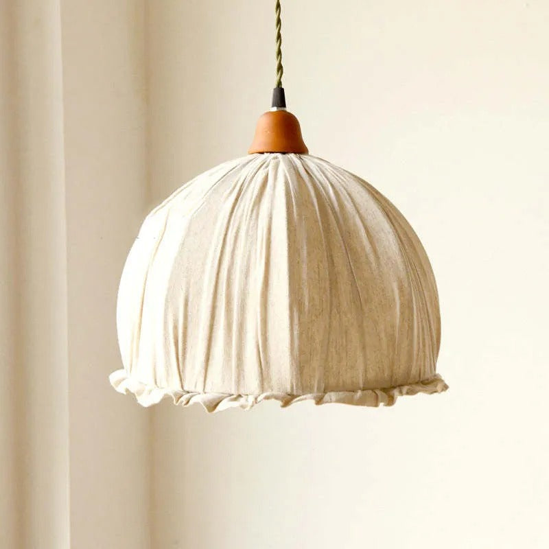 Teo Vintage Pendant Light Beige, Fabric-Relic Pieces