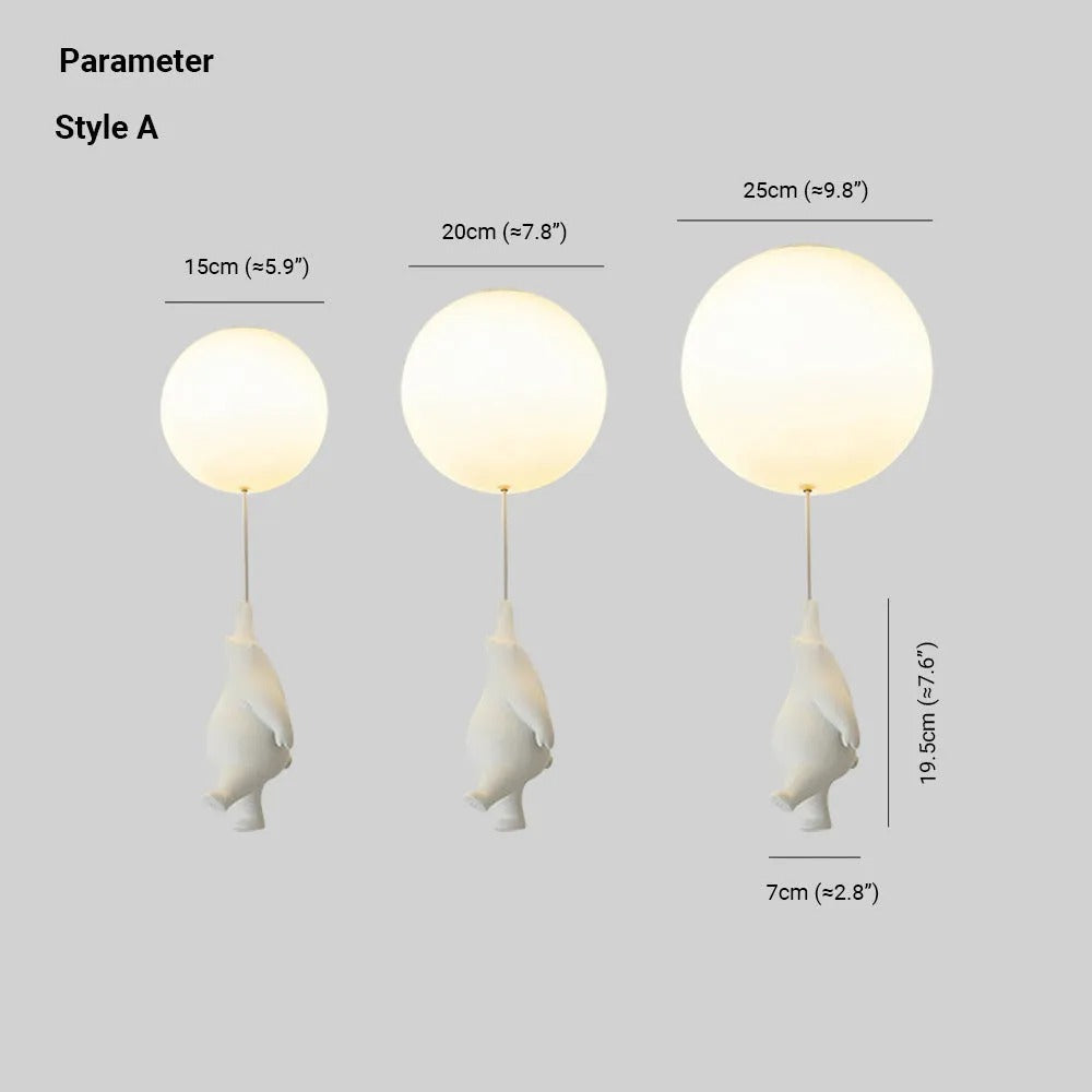Seron Bear Balloon Ceiling /Pendant Light-Relic Pieces
