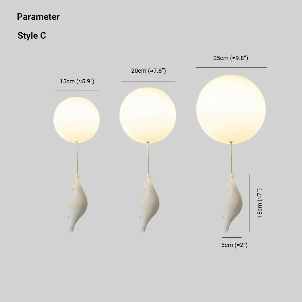 Seron Bear Balloon Ceiling /Pendant Light-Relic Pieces