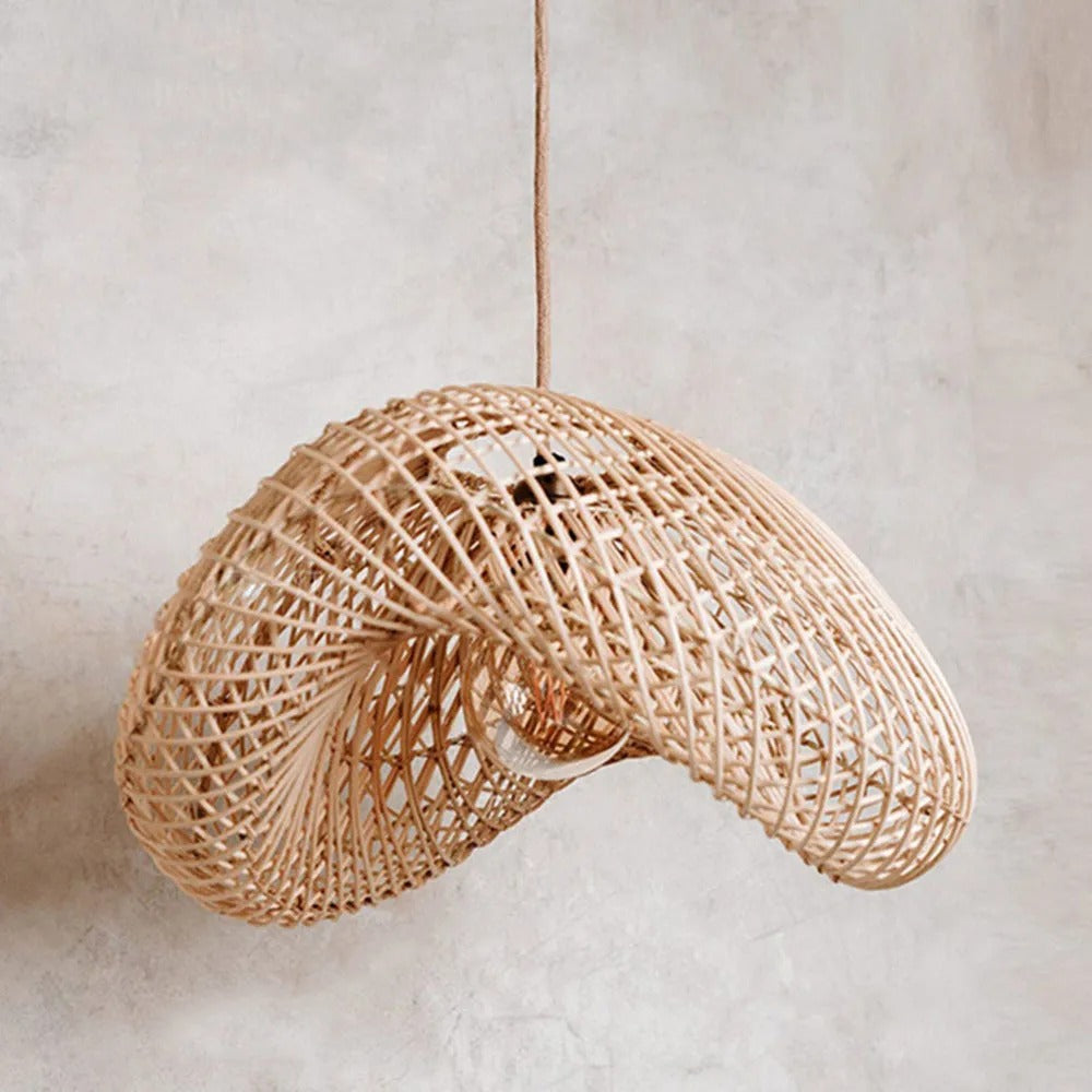 Bidigas Rustic Rattan Pendant Light Living Room