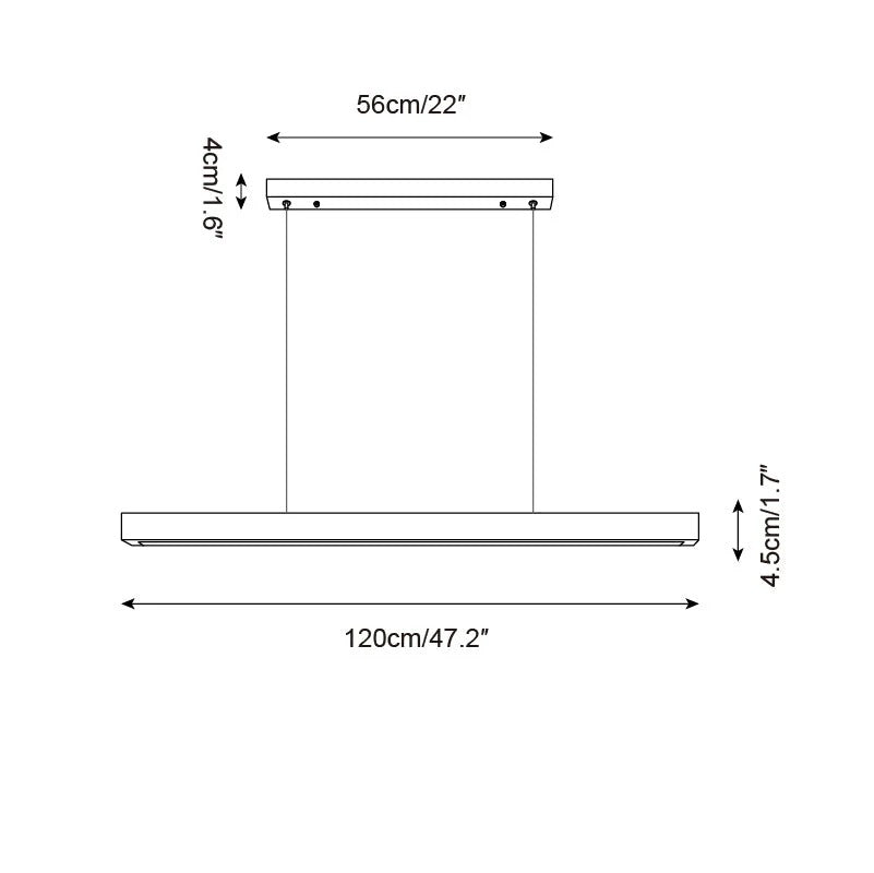 Lyven Minimalist Travertine Linear Pendant Light