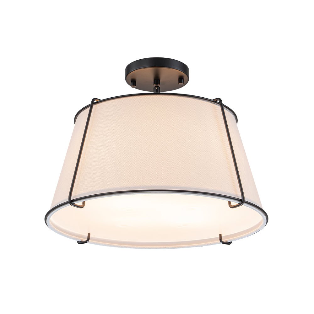 Vesina Linen Semi Flush Mount Ceiling Light-Relic Pieces