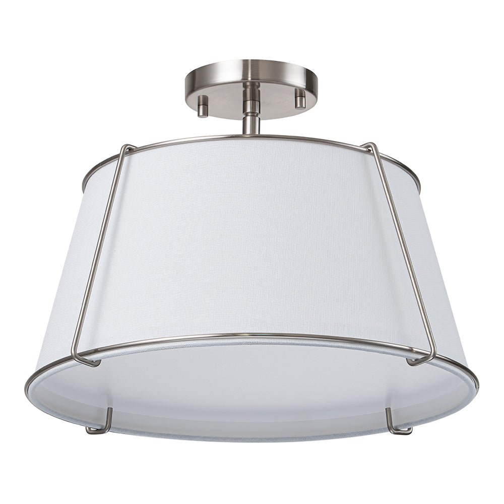 Vesina Linen Semi Flush Mount Ceiling Light-Relic Pieces