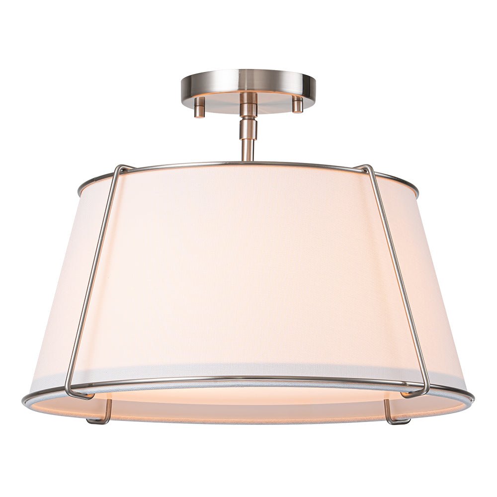 Vesina Linen Semi Flush Mount Ceiling Light-Relic Pieces