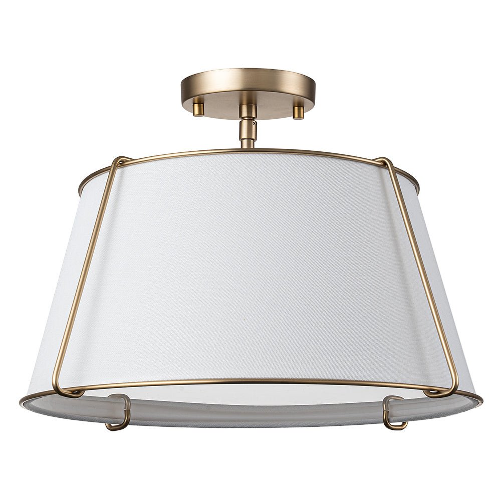 Vesina Linen Semi Flush Mount Ceiling Light-Relic Pieces